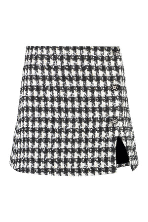 Houndstooth mini skirt-0